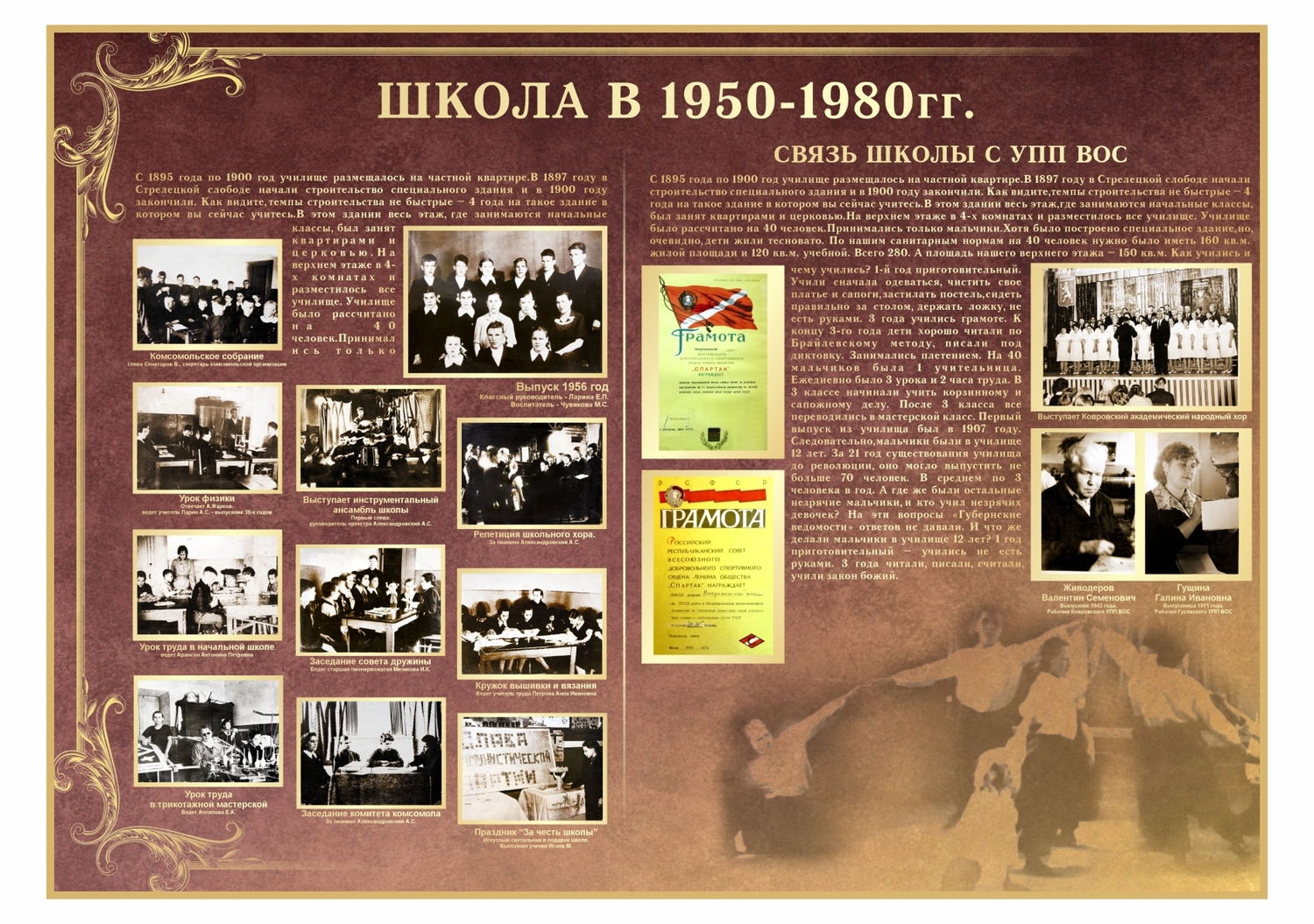 СТЕНД ШКОЛА 1950-1980&nbsp;